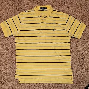 Polo by Ralph Lauren Yellow and Black Striped Polo Shirt